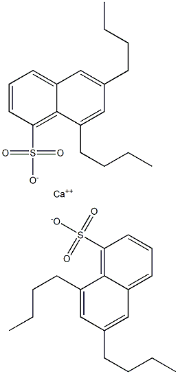 Bis(6,8-dibutyl-1-naphthalenesulfonic acid)calcium salt Struktur