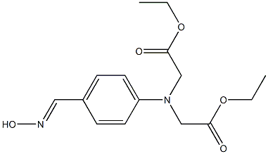 2,2'-[N-[4-(Hydroxyiminomethyl)phenyl]imino]diacetic acid diethyl ester Struktur