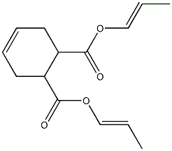 4-Cyclohexene-1,2-dicarboxylic acid bis(1-propenyl) ester Struktur