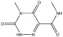 4-Methyl-6-(N-methylcarbamoyl)-1,2,4-triazine-3,5(2H,4H)-dione Struktur