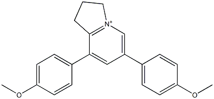 2,3-Dihydro-6,8-bis(4-methoxyphenyl)-1H-indolizinium Struktur