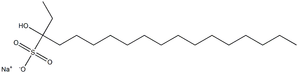 3-Hydroxyoctadecane-3-sulfonic acid sodium salt Struktur