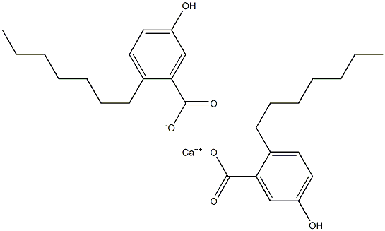 Bis(2-heptyl-5-hydroxybenzoic acid)calcium salt Struktur