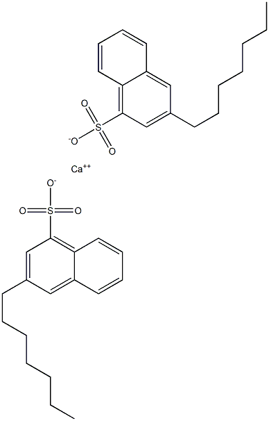 Bis(3-heptyl-1-naphthalenesulfonic acid)calcium salt Struktur