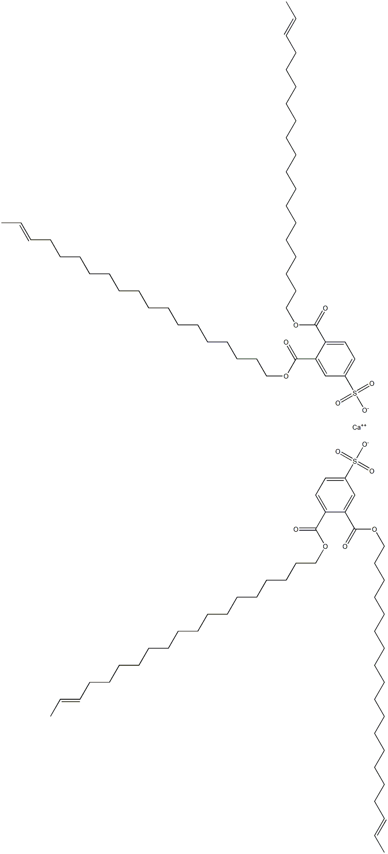 Bis[3,4-di(17-nonadecenyloxycarbonyl)benzenesulfonic acid]calcium salt Struktur