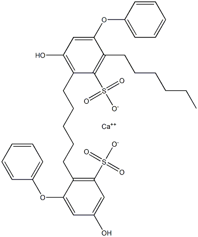 Bis(5-hydroxy-2-hexyl[oxybisbenzene]-3-sulfonic acid)calcium salt Struktur