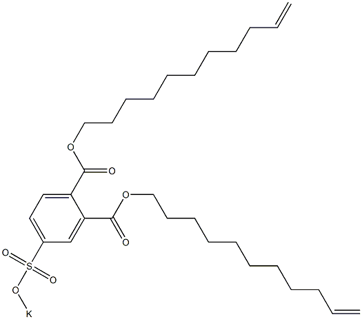 4-(Potassiosulfo)phthalic acid di(10-undecenyl) ester Struktur