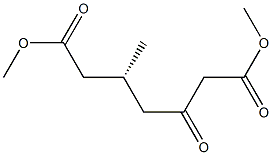 [R,(-)]-3-Methyl-5-oxoheptanedioic acid dimethyl ester Struktur