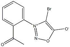 4-Bromo-3-[2-acetylphenyl]-1,2,3-oxadiazol-3-ium-5-olate Struktur