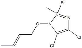 2-Bromo-4,5-dichloro 1-(2-butenyloxy)methyl-1H-imidazole Struktur