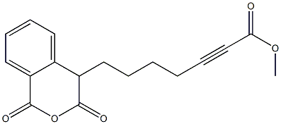 7-[(3,4-Dihydro-1,3-dioxo-1H-2-benzopyran)-4-yl]-2-heptynoic acid methyl ester Struktur