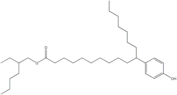 11-(4-Hydroxyphenyl)stearic acid 2-ethylhexyl ester Struktur