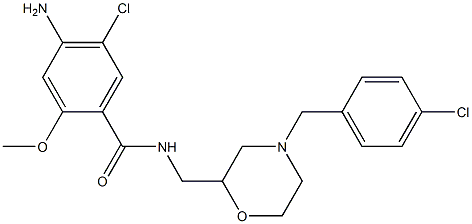 4-Amino-5-chloro-2-methoxy-N-[[4-(4-chlorobenzyl)-2-morpholinyl]methyl]benzamide Struktur