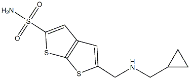 5-[[(Cyclopropylmethyl)amino]methyl]thieno[2,3-b]thiophene-2-sulfonamide Struktur