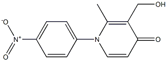 N-(4-Nitrophenyl)-3-(hydroxymethyl)-2-methyl-4(1H)-pyridone Struktur