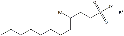 3-Hydroxyundecane-1-sulfonic acid potassium salt Struktur