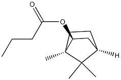 Butyric acid (1R,2S,4R)-1,7,7-trimethylbicyclo[2.2.1]heptane-2-yl ester Struktur