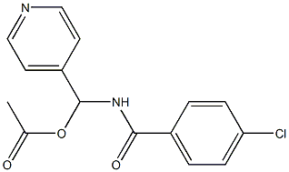 Acetic acid (4-pyridinyl)(4-chlorobenzoylamino)methyl ester Struktur