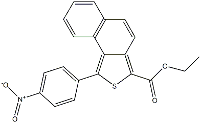 1-(4-Nitrophenyl)naphtho[1,2-c]thiophene-3-carboxylic acid ethyl ester Struktur