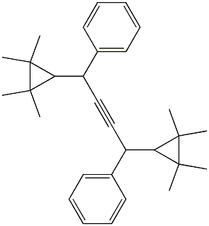 1,4-Diphenyl-1,4-bis(2,2,3,3-tetramethylcyclopropyl)-2-butyne Struktur