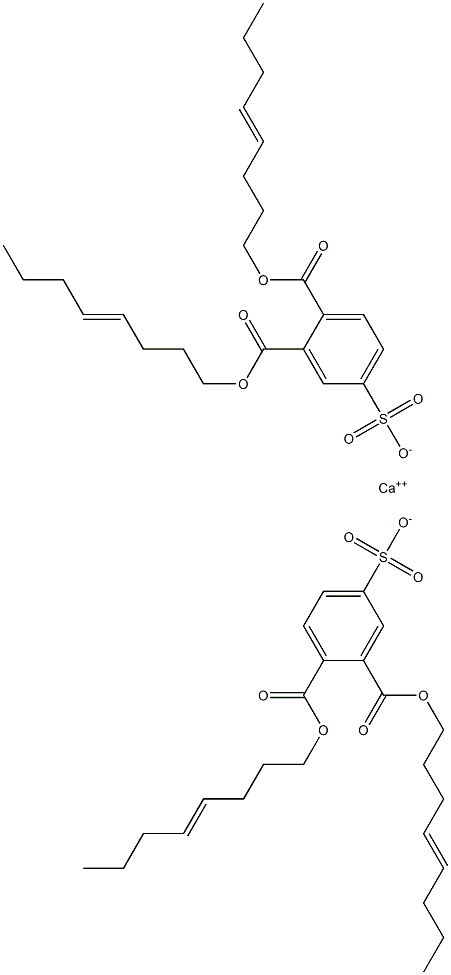 Bis[3,4-di(4-octenyloxycarbonyl)benzenesulfonic acid]calcium salt Struktur