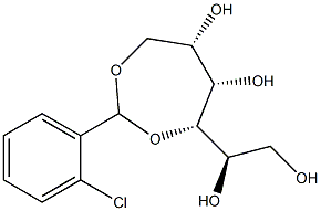 3-O,6-O-(2-Chlorobenzylidene)-L-glucitol Struktur