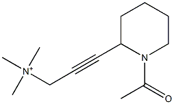 N,N,N-Trimethyl-3-(1-acetylpiperidin-2-yl)-2-propyn-1-aminium Struktur