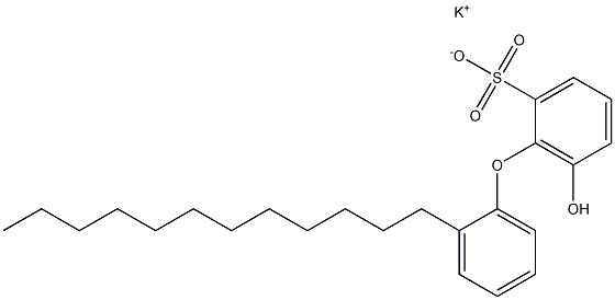 6-Hydroxy-2'-dodecyl[oxybisbenzene]-2-sulfonic acid potassium salt Struktur