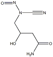 4-(N-Cyano-N-nitrosoamino)-3-hydroxybutyramide Struktur