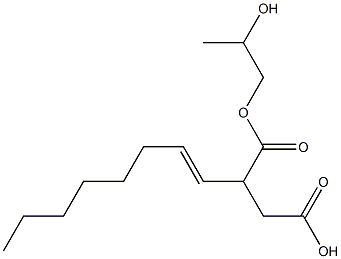 2-(1-Octenyl)succinic acid hydrogen 1-(2-hydroxypropyl) ester Struktur