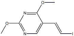 2,4-Dimethoxy-5-[(E)-2-iodoethenyl]pyrimidine Struktur