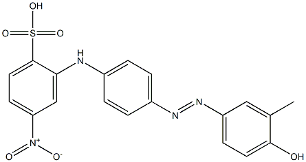 2-[4-(4-Hydroxy-3-methylphenylazo)anilino]-4-nitrobenzenesulfonic acid Struktur