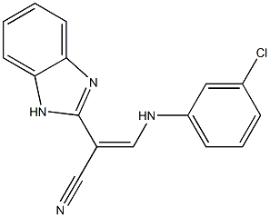 2-(1H-Benzimidazol-2-yl)-3-(3-chloroanilino)propenenitrile Struktur