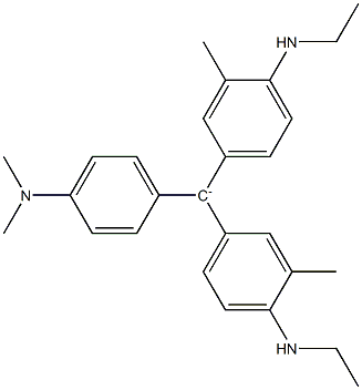 [4-(Dimethylamino)phenyl]bis[4-(ethylamino)-3-methylphenyl]methylium Struktur