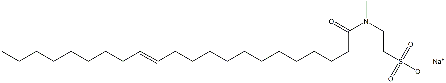 N-[(E)-1-Oxo-13-docosen-1-yl]-N-methyltaurine sodium salt Struktur