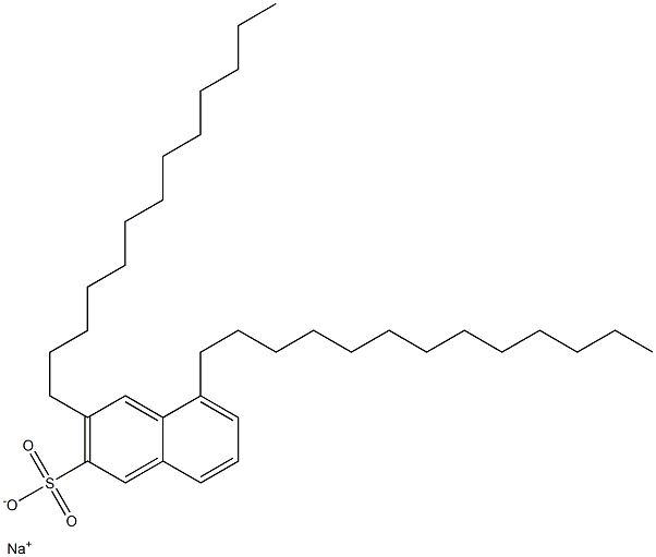 3,5-Ditridecyl-2-naphthalenesulfonic acid sodium salt Struktur