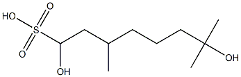 1,7-Dihydroxy-3,7-dimethyl-1-octanesulfonic acid Struktur