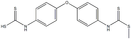 [Oxybis(4,1-phenylene)]bis(imino)bis(dithioformic acid methyl) ester Struktur