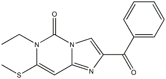 2-Benzoyl-6-ethyl-7-methylthioimidazo[1,2-c]pyrimidin-5(6H)-one Struktur