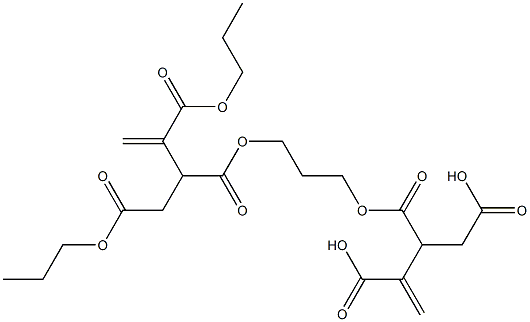 3,3'-[1,3-Propanediylbis(oxycarbonyl)]bis(1-butene-2,4-dicarboxylic acid dipropyl) ester Struktur