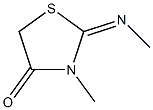 3-Methyl-2-(methylimino)thiazolidin-4-one Struktur