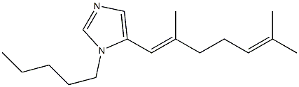 1-Pentyl-5-[(E)-2,6-dimethyl-1,5-heptadienyl]-1H-imidazole Struktur