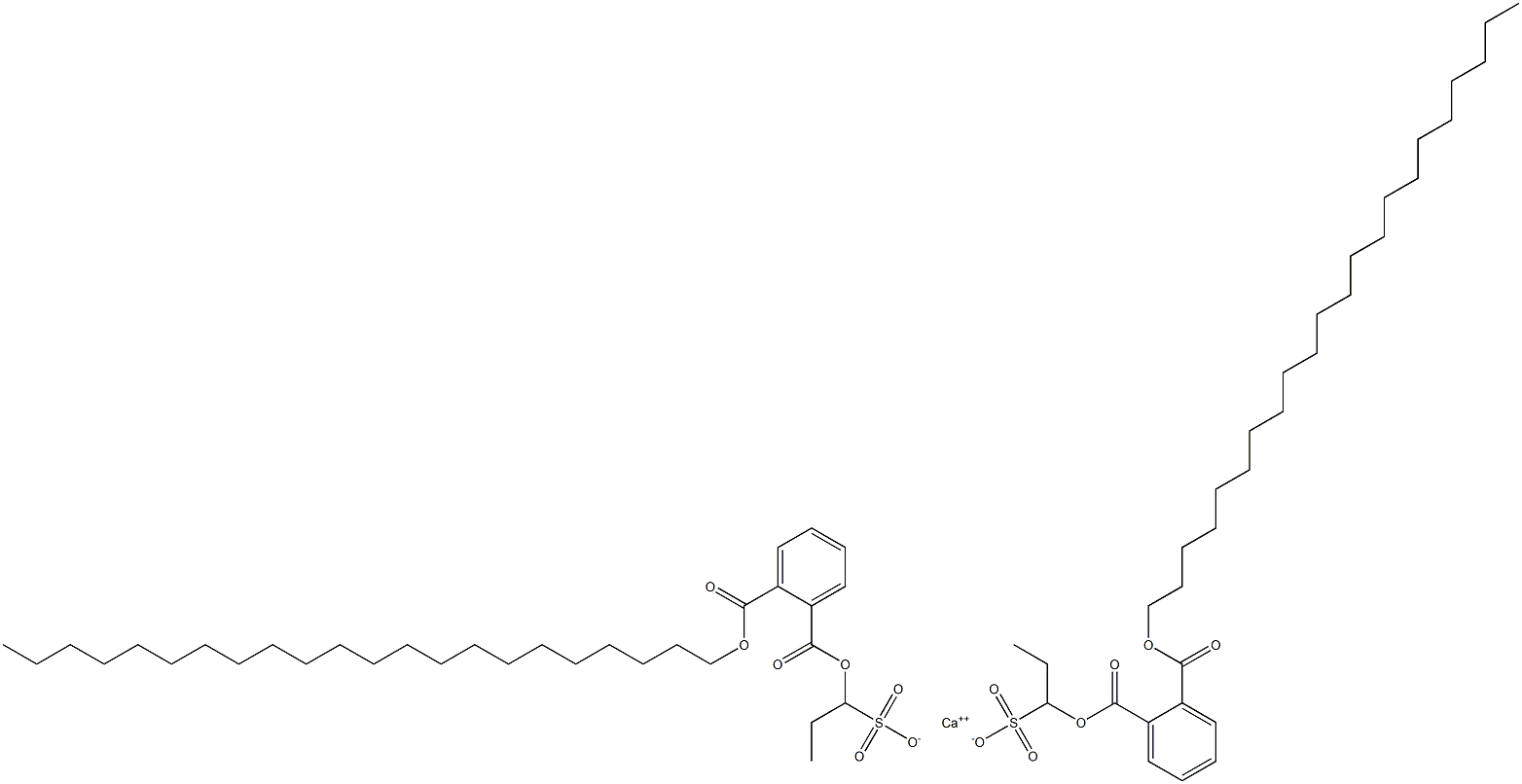 Bis[1-[(2-docosyloxycarbonylphenyl)carbonyloxy]propane-1-sulfonic acid]calcium salt Struktur