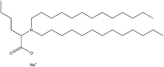 2-(Ditridecylamino)hexanoic acid sodium salt Struktur