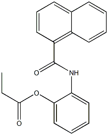 Propanoic acid 2-(1-naphthoylamino)phenyl ester Struktur