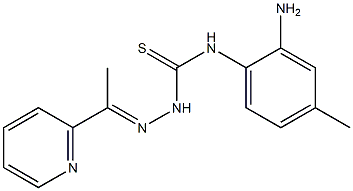 1-[1-(2-Pyridinyl)ethylidene]-4-(2-amino-4-methylphenyl)thiosemicarbazide Struktur