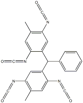 Bis(2,5-diisocyanato-4-methylphenyl)phenylmethane Struktur