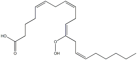 (5Z,8Z,11E,14Z)-12-Hydroperoxy-5,8,11,14-icosatetraenoic acid Struktur