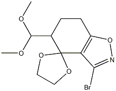 3-Bromo-4,5,6,7-tetrahydro-5-(dimethoxymethyl)spiro[1,2-benzisoxazole-4,2'-[1,3]dioxolane] Struktur