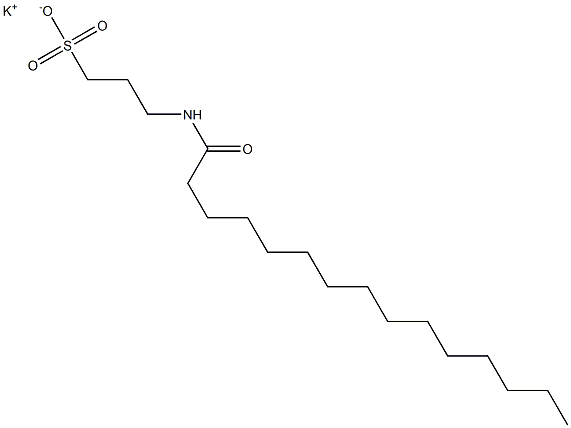 3-Pentadecanoylamino-1-propanesulfonic acid potassium salt Struktur